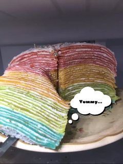 Foto resep Rainbow Mille crepes