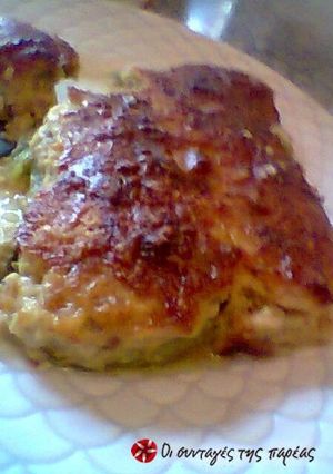 A picture of Papoutsakia with zucchini from the islands by my mother.