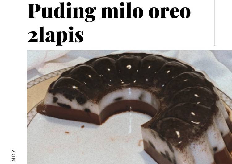 Puding milo oreo