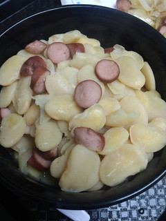 A picture of Dried Beans with Little Smokies.