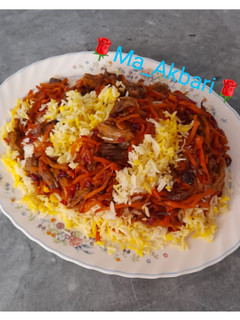 عکسی از دستور هویج پلو خوشمزه