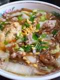 Black Garlic Noodle Soup with Pork