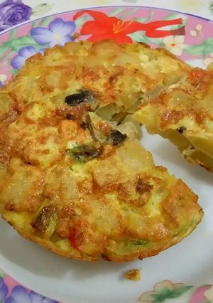 Foto resep Spanish omelette (tortilla de patatas) porsi personal