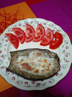 Una foto de Berenjenas rellenas. Receta apta para vegetarianos