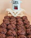Cookies doble chocolate 🇺🇸 "Dark chocolate chocolate chip" copycat cookies Levain Bakery®