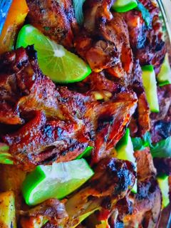 صورة لوصفة دجاج وبطاطا بتتبيلة الكاري