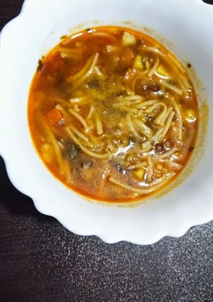 عکسی از دستور سوپ رشته
