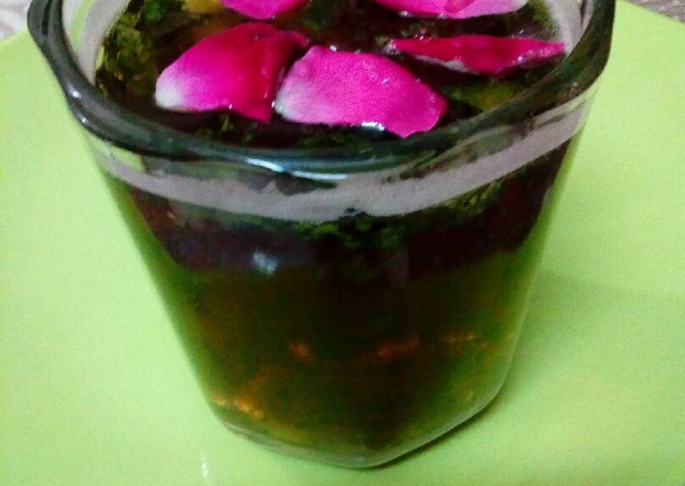 Rose mint tea