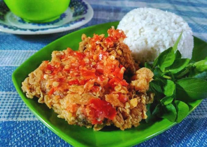 Ayam Geprek sambal bawang