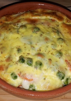 O poză a rețetei Legume gratinate cu cașcaval și smântână.