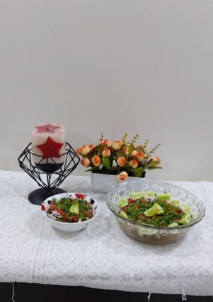 A picture of Chana chat masala.