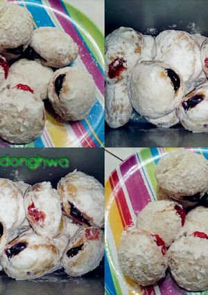Foto resep Donat kentang isi blueberry & strawberry