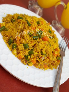 Stir fry cous cous ainihin hoton girkin