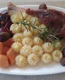 Libasült burgonyapürével és őszi gyümölcsökkel #gluténmentes#tejmentes