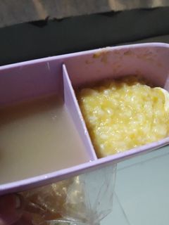 Foto resep Mpasi 9+ alifaah Nasi tim salmon kuah sop