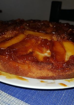 Una foto de Tarta de manzana invertida