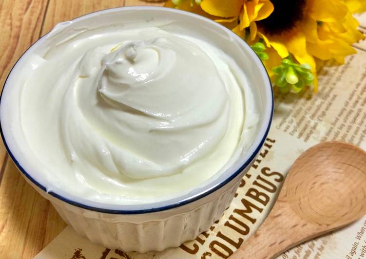 Home made Mascarpone cheese