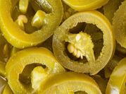 A picture of pickled jalapeno peppers