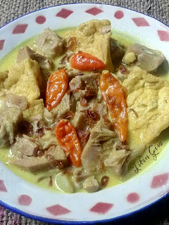 Foto resep Opor Tahu dan Nangka Muda Pedas