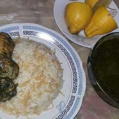 فطورنا اليوم ملوخية ورز-レシピのメイン写真