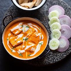 A picture of Paneer butter masala.