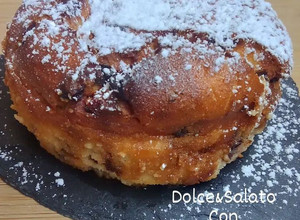 Foto di Torta ricotta e gocce di cioccolato in friggitrice ad aria