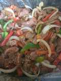 Steak fajitas in the slow cooker