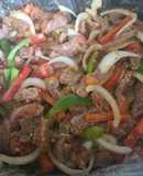 Steak fajitas in the slow cooker
