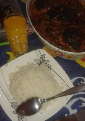 صورة لوصفة طاجن الباميه بى فراخ