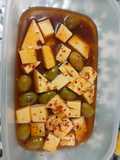 Conserva de queso y aceitunas