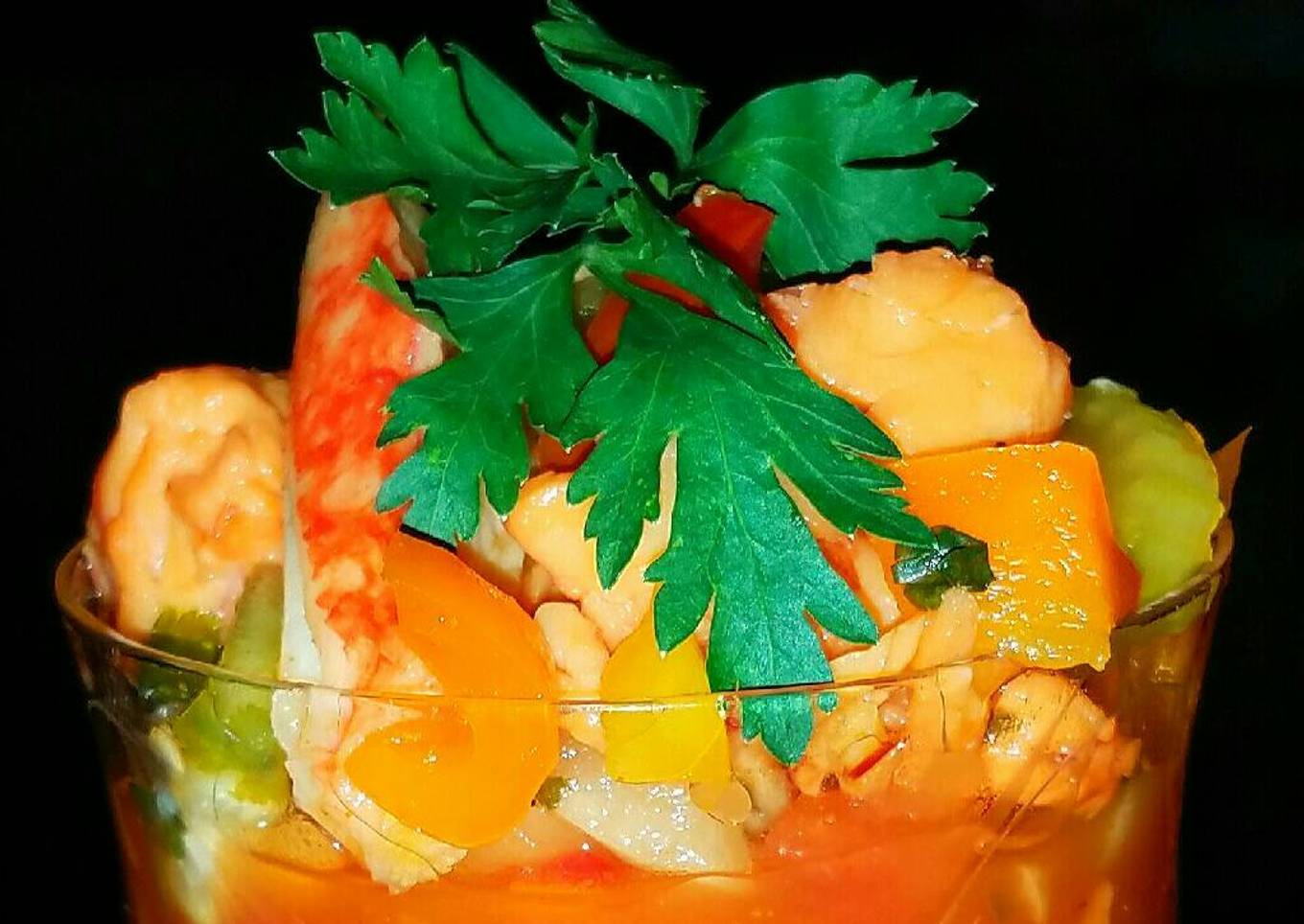 Mike's spicy seafood salad