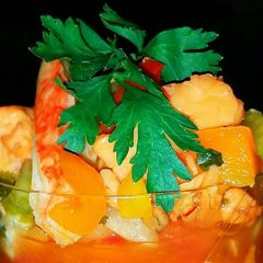 A picture of Mike's Spicy Seafood Salad.