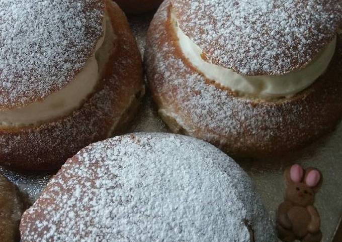 Recipe of Super Quick Homemade Vickys Swedish Semla Easter Buns (Cream Buns) GF DF EF SF