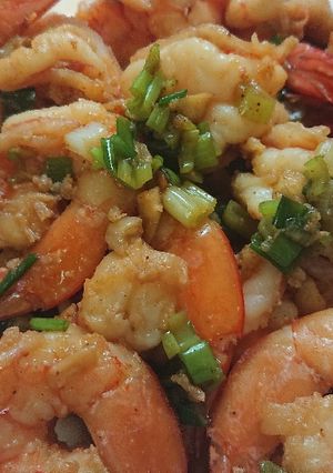 蒜香醬燒蝦 的食譜成品照片
