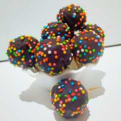 कलरफुल केक पॉप्स (colourful cake pops recipe in hindi)-レシピのメイン写真