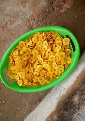A picture of Crunchy plantain chips.