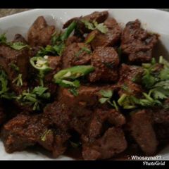 A picture of Whosayna’s Fried Kaleji.