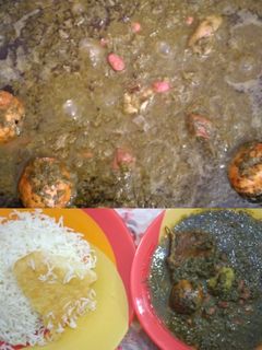 عکسی از دستور خورشت سبزی😋