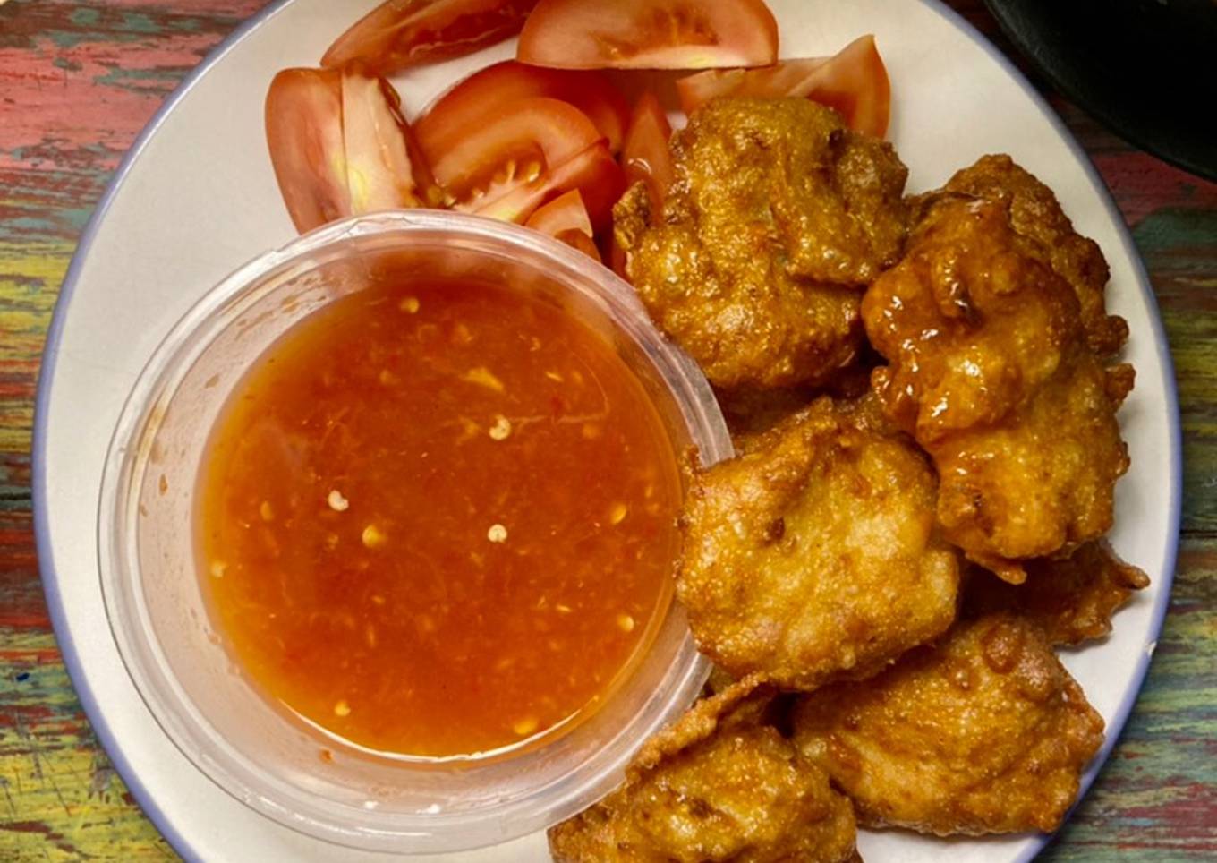 Bakwan tempe busuk (over fermented)