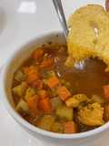 Ensopado de frango com legumes