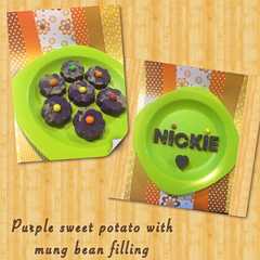 รูปของ Purple sweet potato with Mung bean filling ala Mommy Nickie