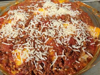 Beefy Baked Ravioli