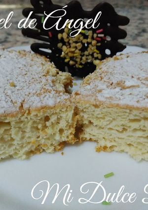 Una foto de Pastel de ángel (angel food cake) con un toque especial