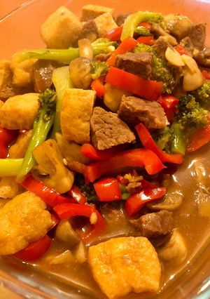 Foto resep Tumis daging tahu kulit