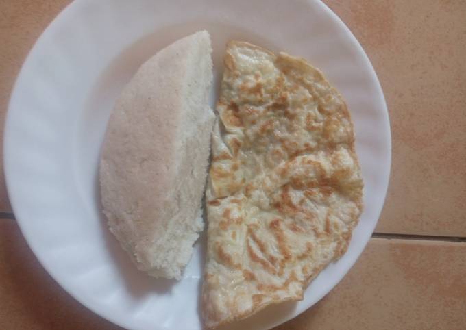 Ugali and  eggs