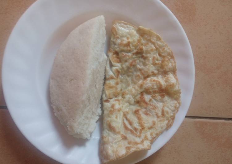 Ugali and  eggs
