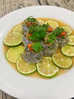 泰式檸檬蒸白帶魚卷 的食譜成品照片