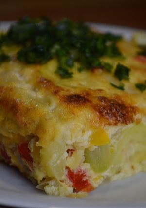 Una foto de Tortilla de calabacín o Zucchini