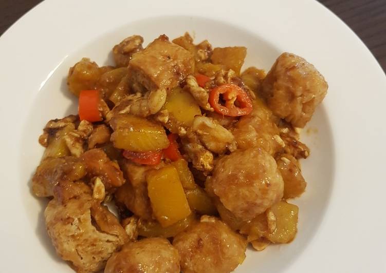 Pumpkin dry tofu with salted egg