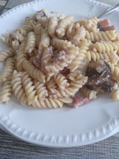 Una foto de Pasta carbonara